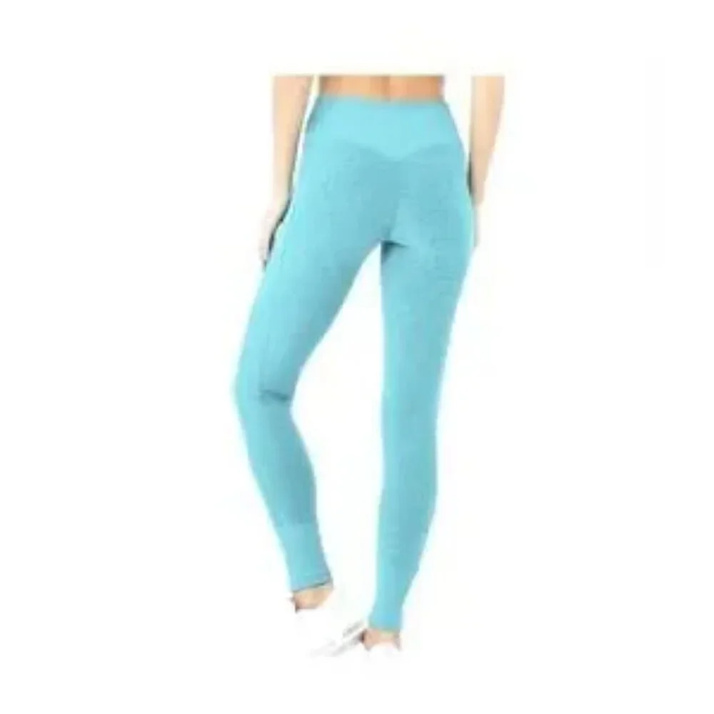 Alo Yoga Alosoft Leggings Blue Quartz Heather Size XS Extra Small